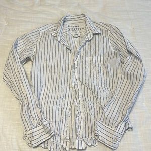 Frank & Eileen White and Blue Striped Top